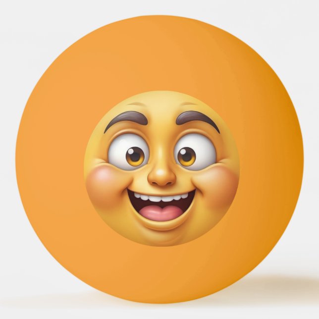 Balle De Ping Pong Émojis Heureux Colères (Devant)