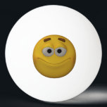Balle De Ping Pong émoticône de sourire de 3D Stlyle<br><div class="desc">L'émoticône a voulu jouer le ping-pong mais de non cette façon :) toujours,  il sourit. :) vous pouvez choisir entre beaucoup d'expressions. Visitez ma collection d'émoticônes pour les voir chez https://www.zazzle.com/collections/emoticons-119395163831178142</div>