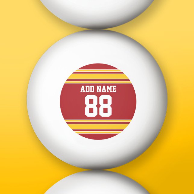 Balle De Ping Pong Équipe Jersey avec nom et numéro (Custom Ping Pong Balls)