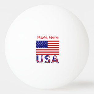 Balle De Ping Pong États-Unis d'Amérique Drapeau USA Personnalisé Rou