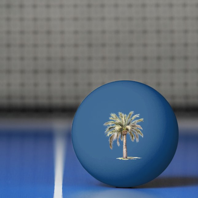 Balle De Ping Pong Étoile de mer palmier plage tropicale (Filet)