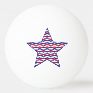 Balle De Ping Pong Étoile patriotique Chevron