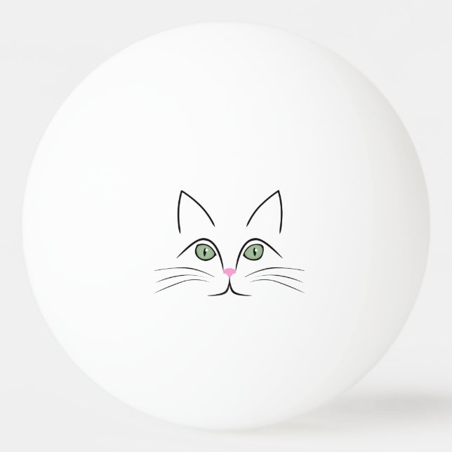 Balle De Ping Pong Face de chat (Devant)