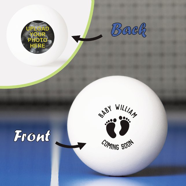 Balle De Ping Pong Faire-part de grossesse Ultrasound Photo bébé (Créateur téléchargé)