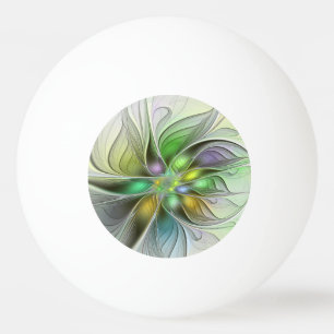 Balle De Ping Pong Fantaisie de fleurs colorées abstraite moderne fra