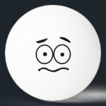 Balle De Ping Pong Fantaisie de la nouveauté Inquiète face Emoji<br><div class="desc">Amusant ballon de ping-pong en face.</div>