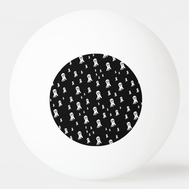 Balle De Ping Pong Fantômes Sombres d'Halloween  (Devant)