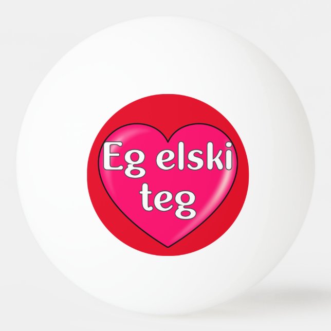 Balle De Ping Pong Faroese - Je vous aime (Dos)