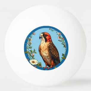 Balle De Ping Pong Faucon crécerelle aux pattes rouges coloré