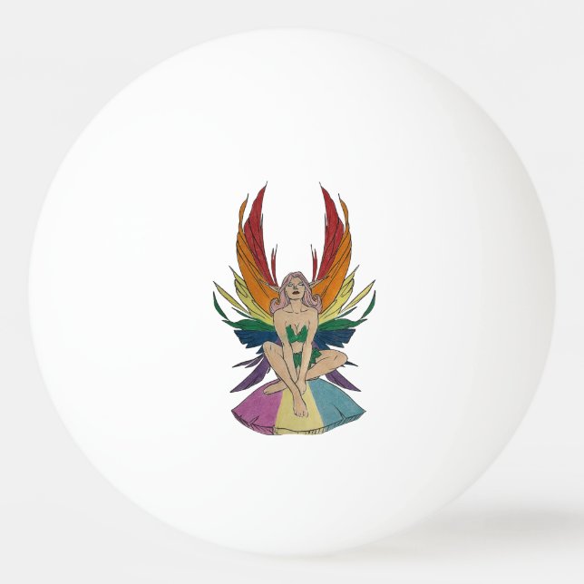 Balle De Ping Pong Fée pansexuelle (Devant)
