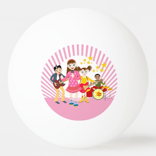 Balle De Ping Pong Fête d'anniversaire de la star du pop (Devant)
