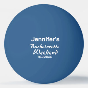 Balle De Ping Pong Fête de Bachelorette Personnalisée Bleu Blanc 