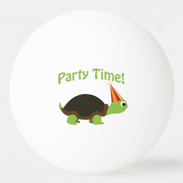 Balle De Ping Pong Fête ! Tortue (Devant)