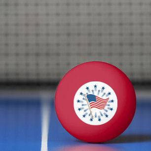 Balle De Ping Pong Feu d'artifice Drapeau Américain 4 juillet