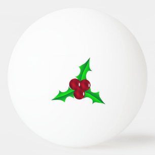 Balle De Ping Pong Feuille de houx de Noël