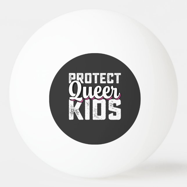 Balle De Ping Pong Fierté LGBT Protéger les enfants queer (Devant)