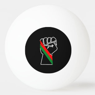 Balle De Ping Pong fierté noire drapeau rouge vert poing panafricain