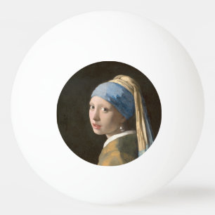 Balle De Ping Pong Fille avec une perle d'oreille-Johannes Vermeer Ar