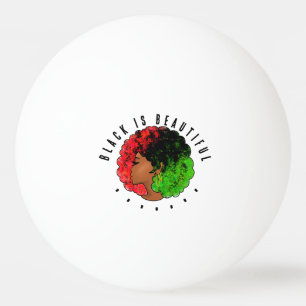 Balle De Ping Pong Fille femme noire panafricaine rouge vert fierté a