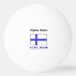 Balle De Ping Pong Finlande Drapeau finlandais Noir Personnalisation