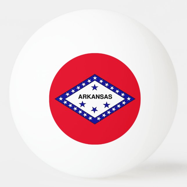 Balle De Ping Pong Flag de l'Arkansas (Devant)