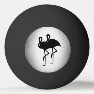 Balle De Ping Pong Flamant rose noir et blanc
