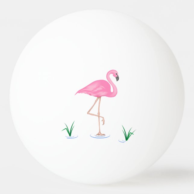Balle De Ping Pong Flamant rose rose (Devant)