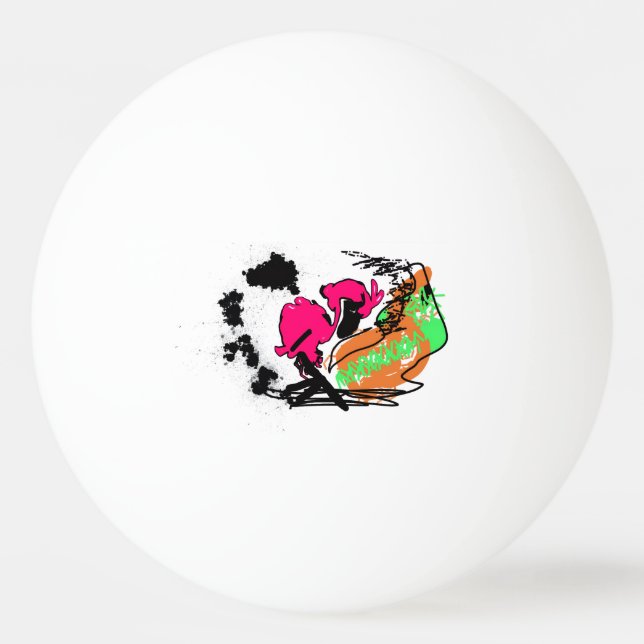 Balle De Ping Pong Flamant rose WILDONE (Devant)