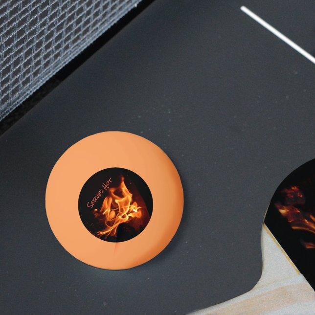Balle De Ping Pong Flammes éclatantes Feu servi chaud personnalisé (Créateur téléchargé)