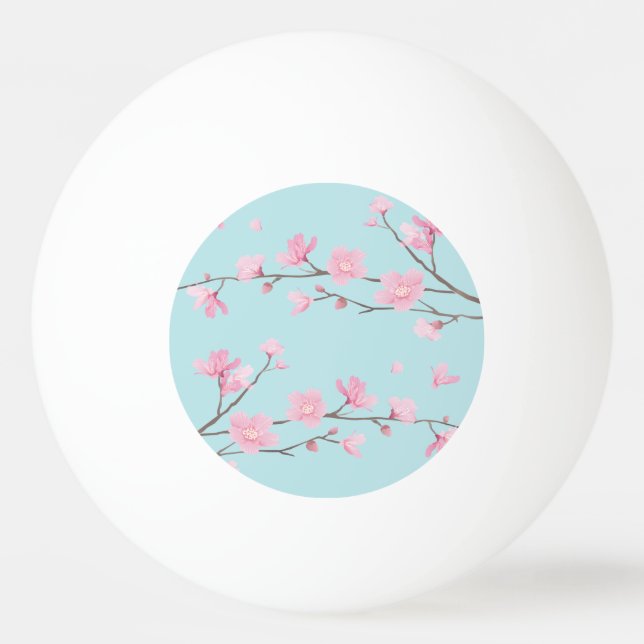 Balle De Ping Pong Fleur de cerisier - bleu ciel (Devant)
