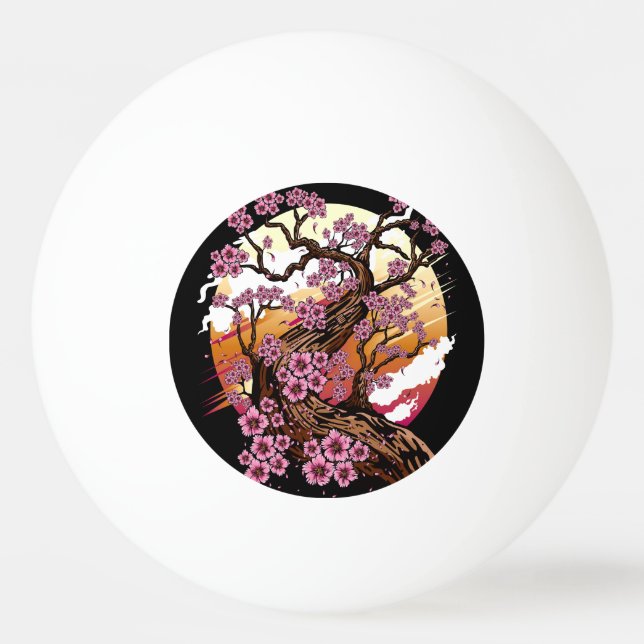 Balle De Ping Pong Fleur de cerisier sauvage (Devant)