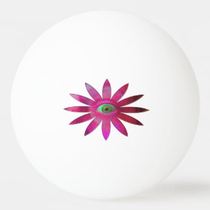 Balle De Ping Pong Fleur rosâtre d'oeil
