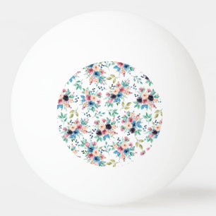 Balle De Ping Pong Fleurs de printemps colorées motif