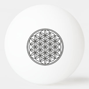 Balle De Ping Pong FLEURS DE VIE - Symbole de géométrie sacrée plan 1