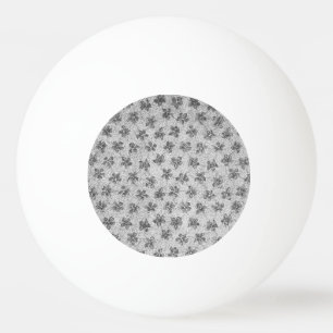 Balle De Ping Pong Fleurs florales vintages de violettes de gris de