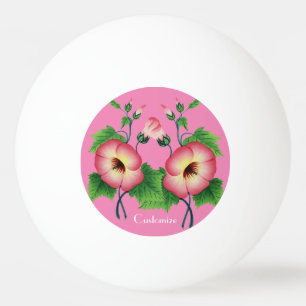 Balle De Ping Pong Fleurs rose pâle Thunder_Cove