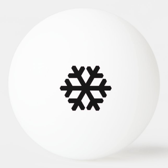 Balle De Ping Pong Flocon de neige noir (Devant)