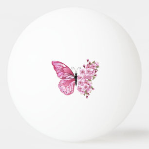 Balle De Ping Pong Flower Butterfly