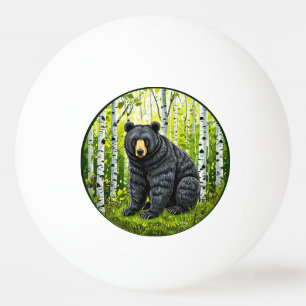 Balle De Ping Pong 🌲 Forêt aux ours noirs lumineuse ❄️ Forêt de boul