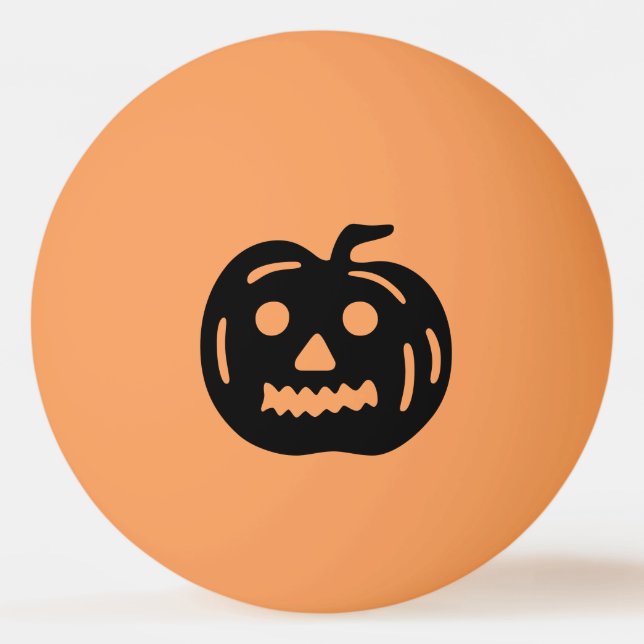 Balle De Ping Pong Forme de Citrouille Jack-O-Lanterne noir d'Hallowe (Dos)