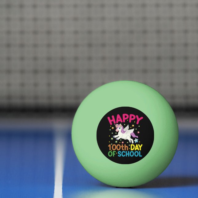 Balle De Ping Pong Formule Mathématique 100 Jours D'école Drôle Prof  (Filet)