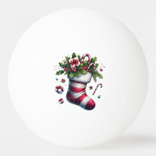 Balle De Ping Pong Foulée de Noël avec cadeaux et Sucres de canne