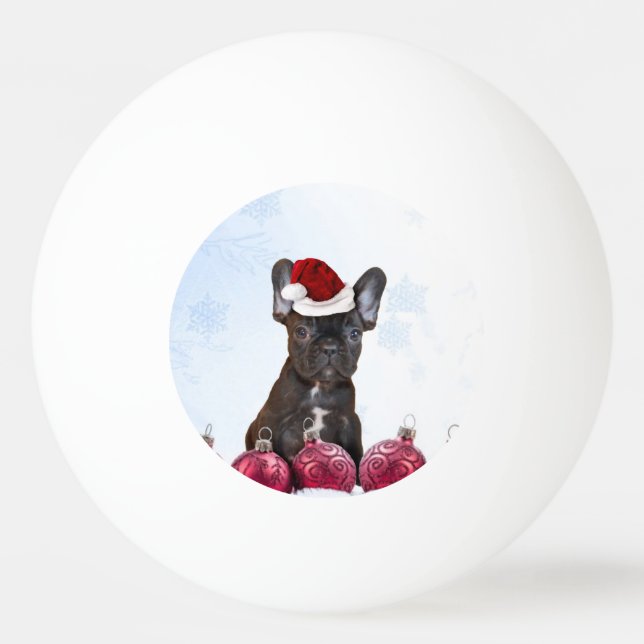 Balle De Ping Pong Français Bulloog de Noël (Devant)