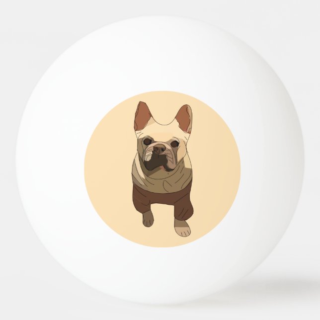Balle De Ping Pong French Bulldog, Soft Peach (Devant)