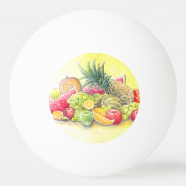 Balle De Ping Pong Fruits heureux (Devant)