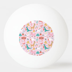 Balle De Ping Pong Fun de Noël : Animal Motif sans Seamless.