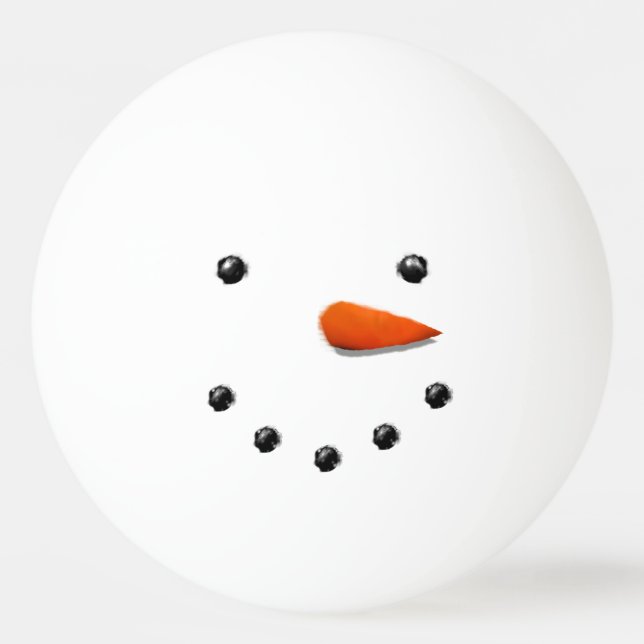 Balle De Ping Pong Funky Holiday Snowman (Devant)