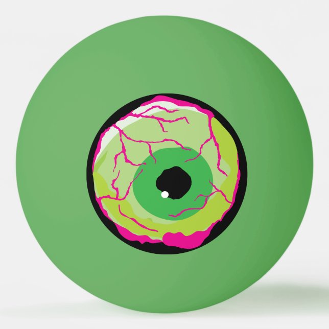 Balle De Ping Pong Funky Zombie Eyeball Bière ou (Devant)