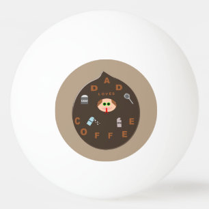 Balle De Ping Pong Funny Papa Monster Aime Café Ping Pong Ball