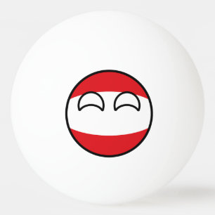 Balle De Ping Pong Funny Trending Geeky Austria Countryball